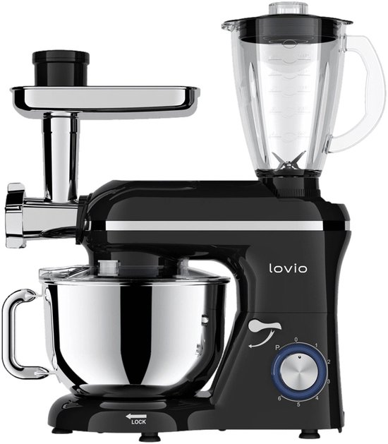 Lovio ChefAssistant Plus planetaire mixer 1900 W - zwart LVSTM02PBK van LOVIO — afbeelding 4