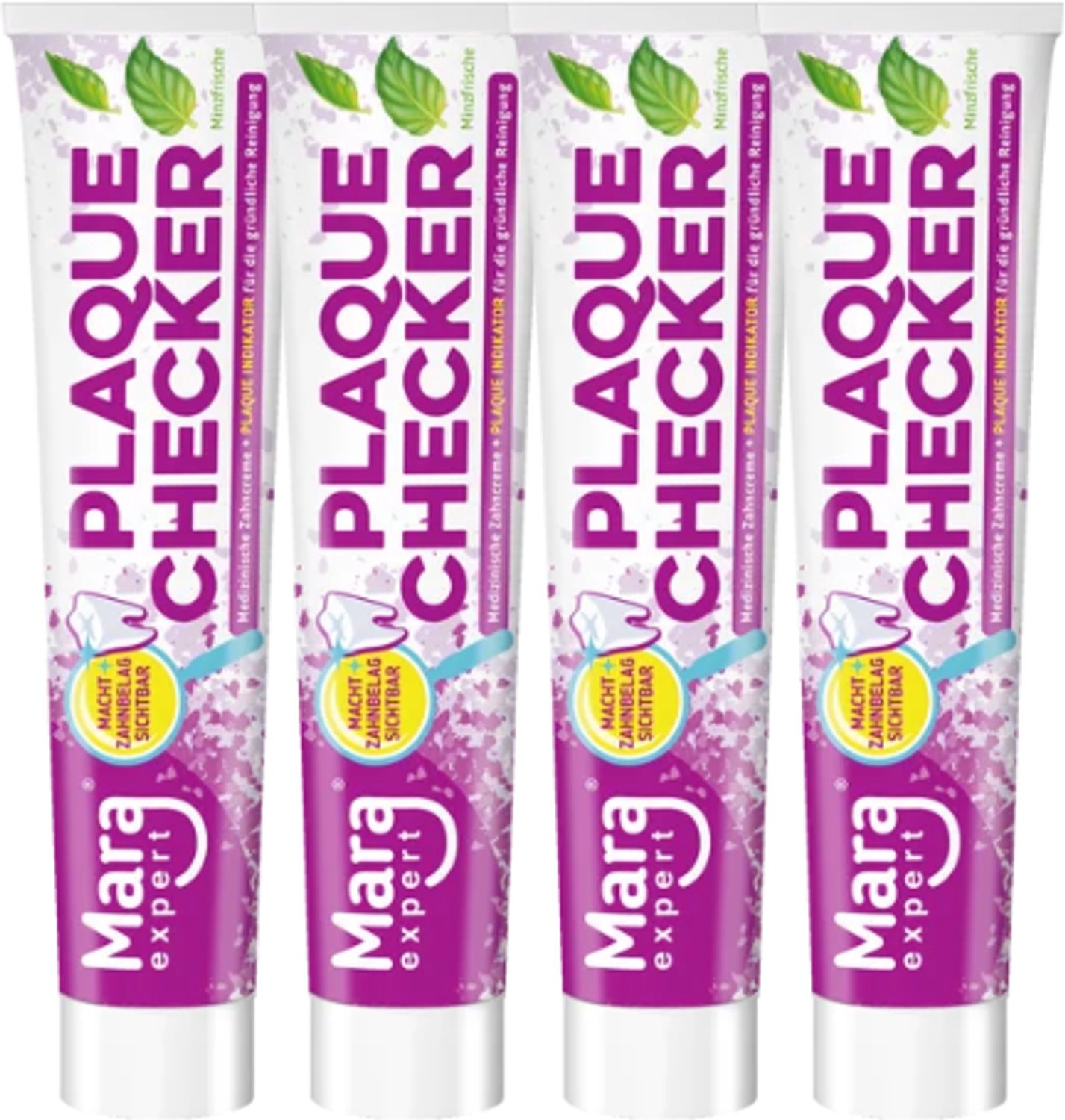 Mara Expert Plaque Checker Tandpasta - 4 x 75 ml - Met Plaque-Indicator