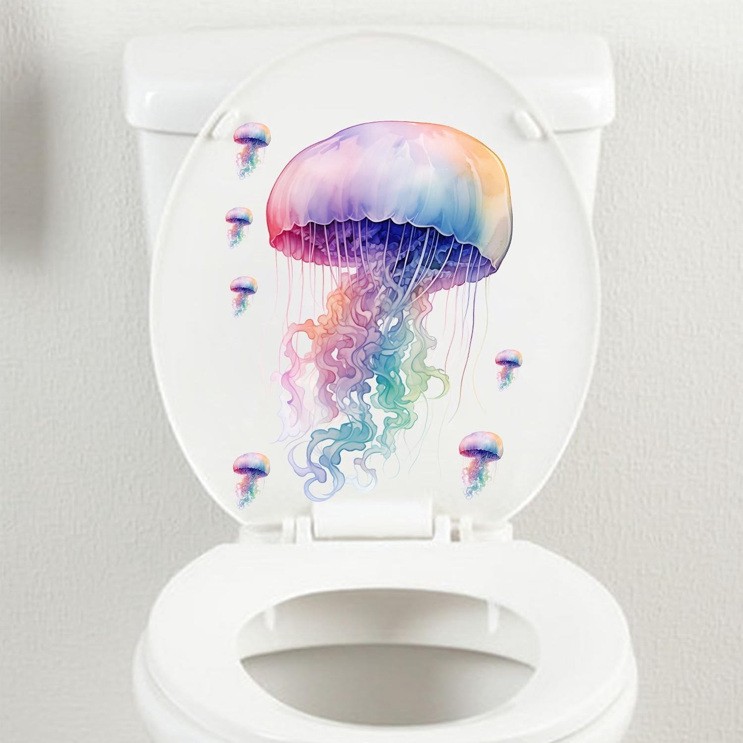 wc-bril deksel sticker 29 x 23 cm - dierenpatroon - 4 stuks - kindvriendelijke decoratie - ServiceTopper