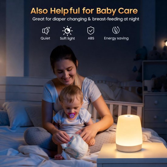 Slaaptherapie met rood licht - Nachtlamp met zuivere smalbandige golflengte van 670 nm – bevordert op natuurlijke wijze de melatonineproductie voor een betere nachtrust bij volwassenen – draadloos en compact - ideaal voor op reis en bij jetlag — afbeelding 2