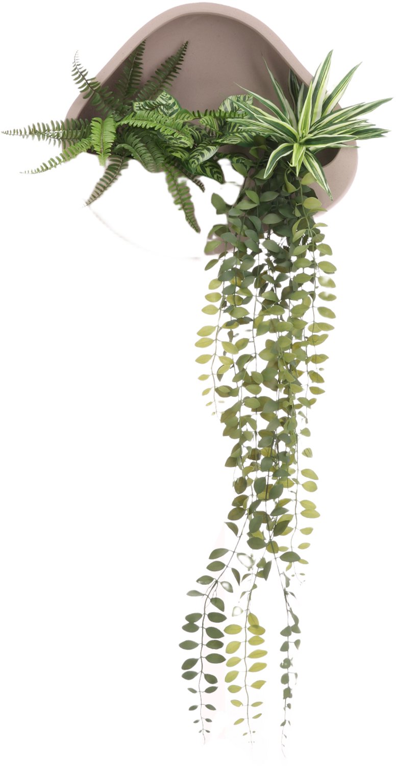 Wandhanger Chris - DIY Wanddecoratie Kunstplanten 120x58cm