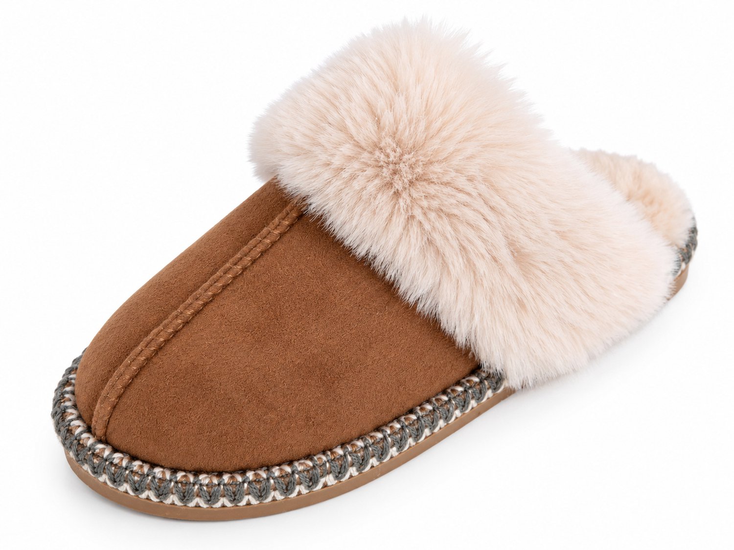 Pantoffels Dames – Warme Sloffen – Gevoerde Huisschoenen – chestnut 36/37