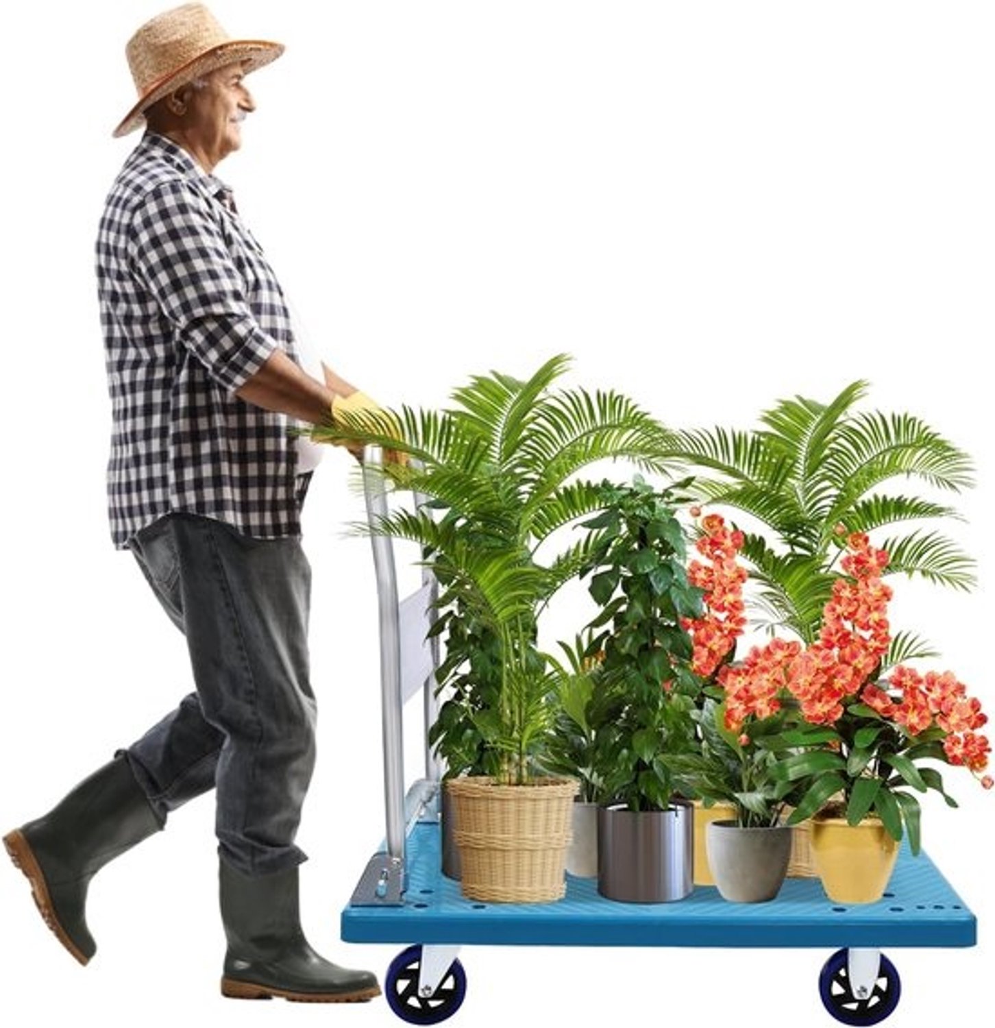 Inklapbare platformwagen - 300 kg - Draagbare rolwagen - voor bagage, reizen en verhuizing
