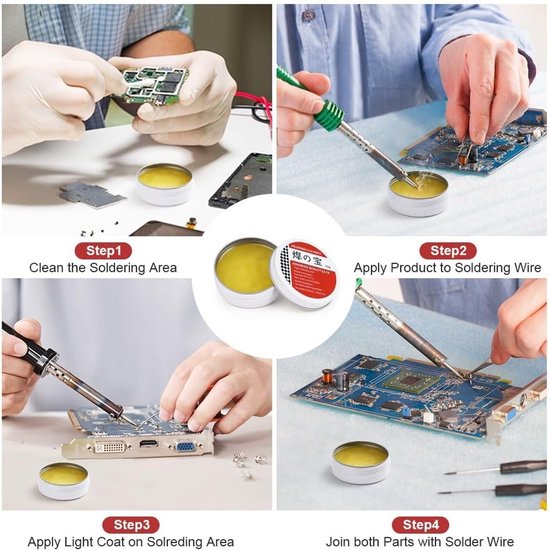 Kwalitatieve Solderpasta 10g, Geen-Reiniging Loodvrije Solderflux, Milieuvriendelijke Solderingspasta voor Elektronica, Metaal en Bouwtoepassingen — afbeelding 4