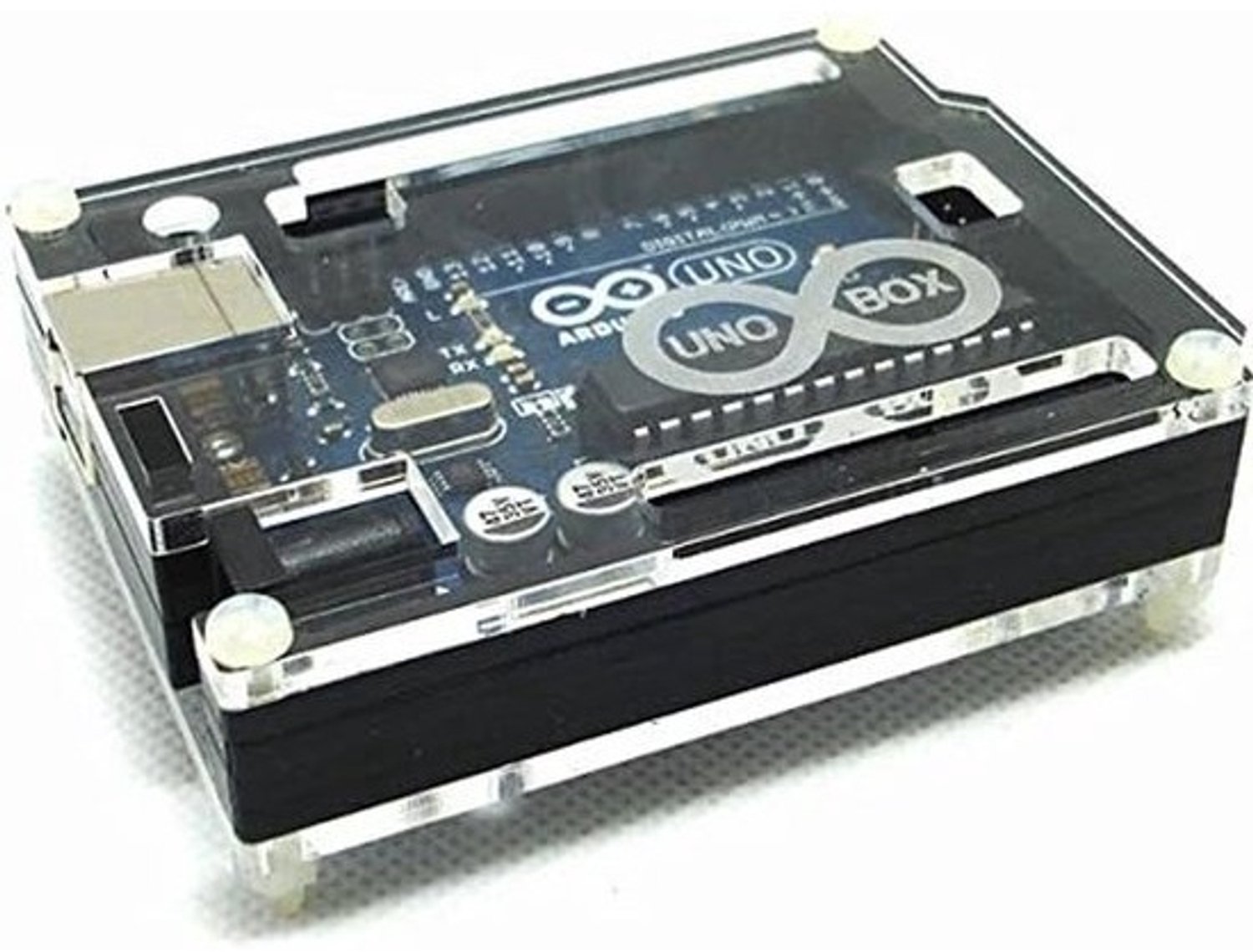 Beschermende acrylcase - Voor Arduino Uno - Transparante behuizing