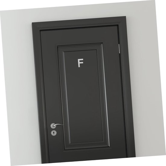 6stuks Zelfklevende Rvs Lettertekens Voor Deur Duurzame Weerbestendige Alphabet Decals Voor Hotels Scholen Kantoren Eenvoudig Te Installeren Zonder Gereedschap — afbeelding 2