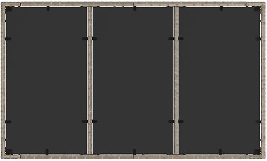 Poly rattan gehard glas moderne eettafelset 5 delig lichtgrijs 150x90x75 cm — afbeelding 4