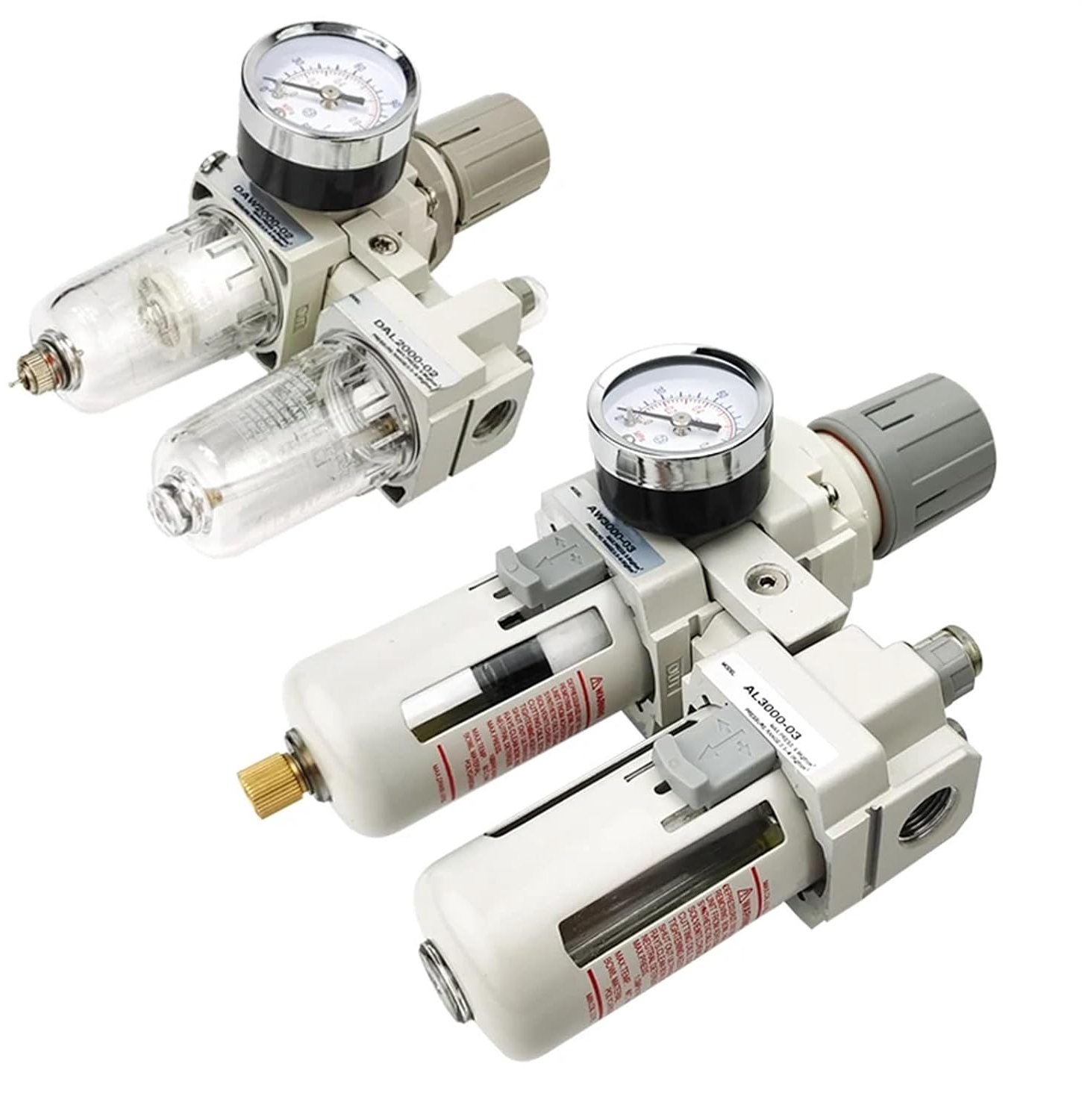 AC3010-03 AC4010-04 Pneumatische drukregelaar olie-waterafscheider handmatige afvoer compressor luchtfilter vocht (Ac4010-04 Pc8-04, koperen filter)