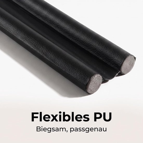 6 stuks tochtstoppers voor deuren, 96 cm, zwart, PU-deurafdichting, tochtstopper, tochtstopper voor de onderkant van de deur, windstopper, deurtochtstopper, deurafdichting, bescherming tegen — afbeelding 4