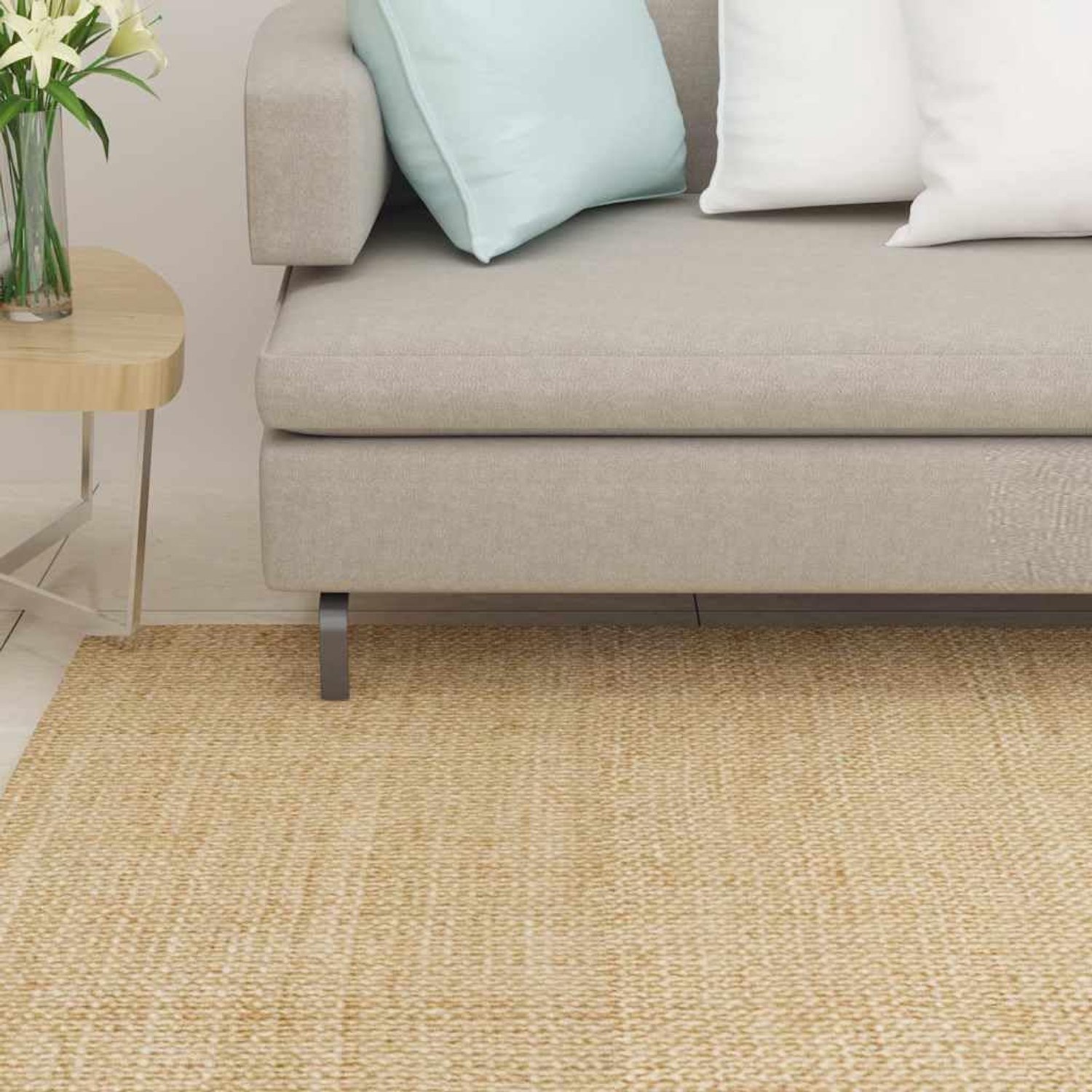 Sisal tapijt natuur 100x300 cm, antislip mat van 100% sisal