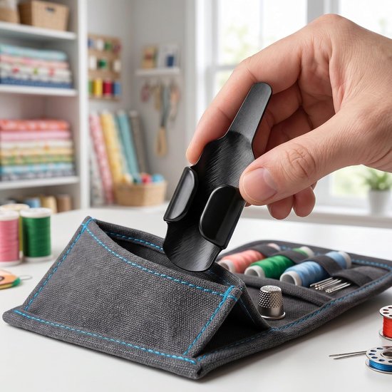 5 Stuks Delige Plastic Naaivingerbeschermer Duimvinger Draadcontrole Tool voor Machinequilten Zwarte Naaiaccessoire voor Stoffen Drukken Naaiwerkzaamheden — afbeelding 5