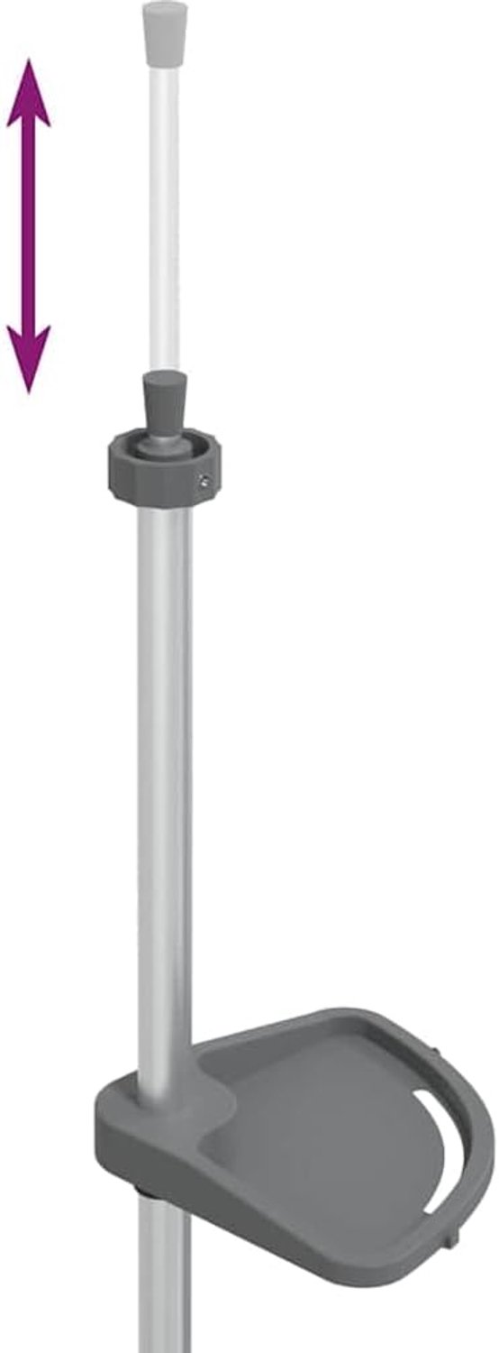 Telescopische hoekplank, 4 niveaus, doucheplank, aluminium, zilver — afbeelding 2