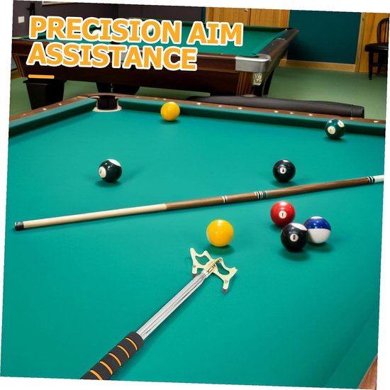 2 Stuks Delige Verstelbare Pool Bridge van Roestvrij Staal Telescopische Snooker Keu Steunen met Afneembare Brugkop Compatibel Draagbaar voor Biljartspelletjes — afbeelding 3