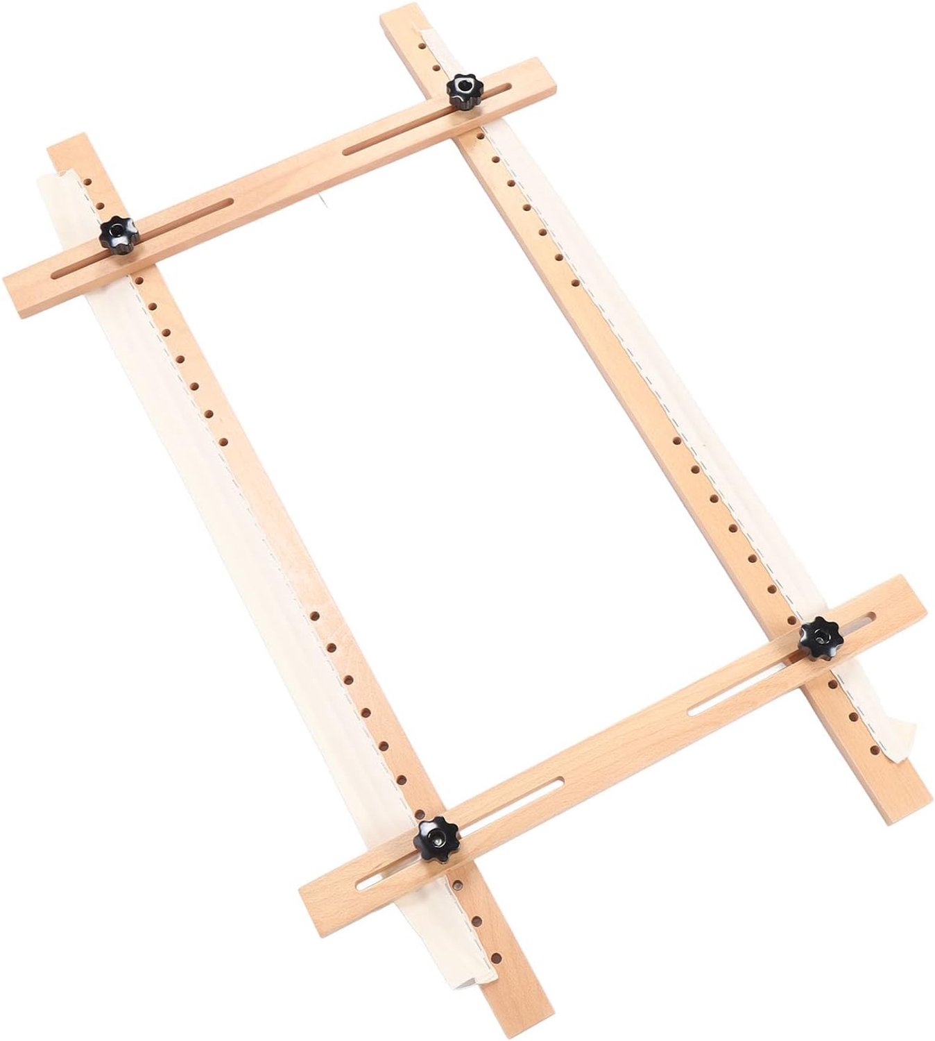 Borduurborduurwerk Scroll Frame, Rechthoekig Houten Borduurraam Verstelbaar Borduurraam Houten Kruissteekframe voor Displaycraft (60x100cm)