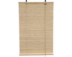Bamboebaas® bamboe rolgordijn Luca - Naturel - 100x160 cm - Natuurlijke look - Zonwerend - Duurzaam bamboe - Lichtdoorlatend - Geschikt voor