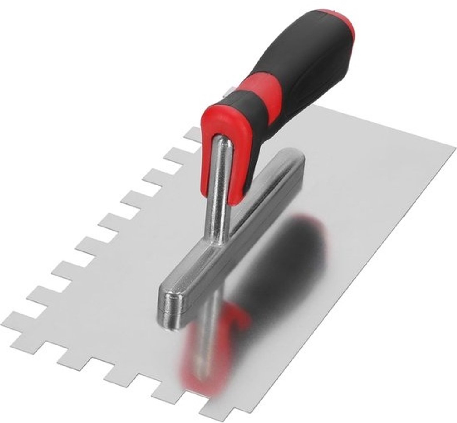 Roestvrijstalen tegelzettersvoegspaan - met gladstrijkfunctie - voor tegelwerkzaamheden - 270 x 130 mm