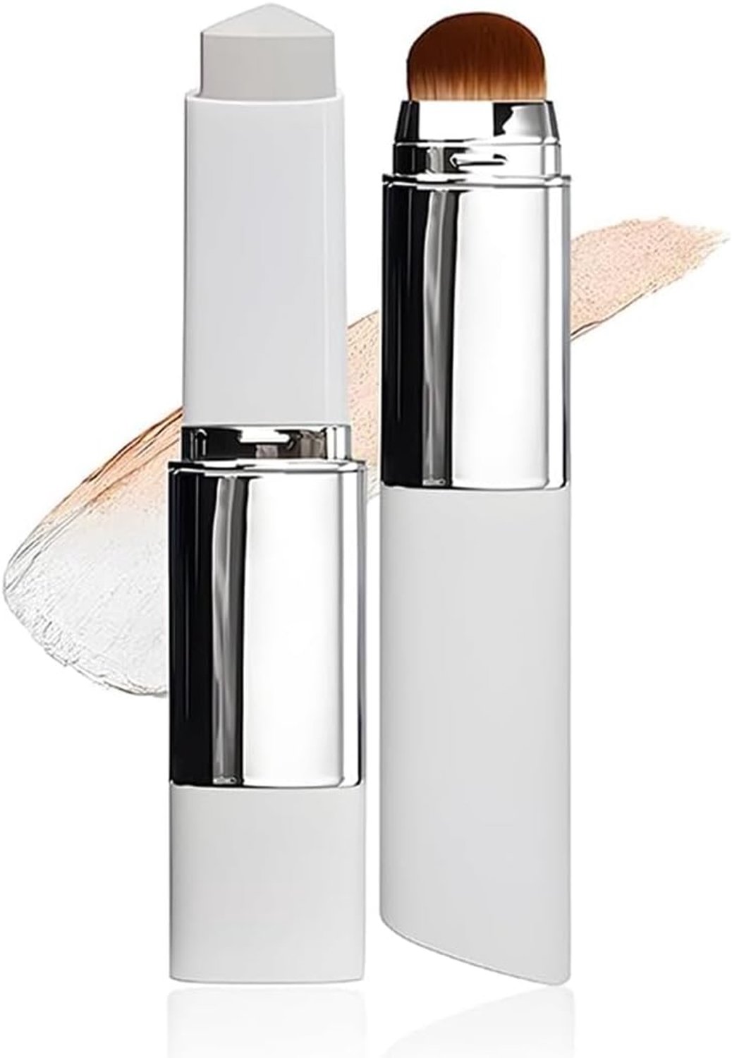 Coreano Stick Bianco Con Pennello, Fondotinta Stick 2 In 1, Texture Idratante, Coprenza Effetto Uniforme E Luminoso A Lunga Tenuta (02# Naturale)