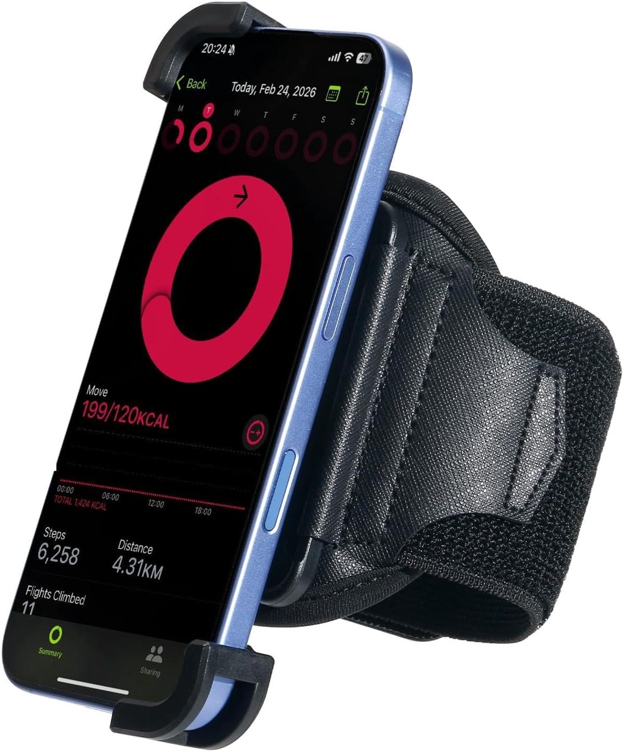 Cikyner 2-in-1 premium hardlooparmband met ingebouwde zuignap, 360° draaibare en afneembare hardlooptelefoonhouder voor smartphones van 4,5 inch tot 7 inch, universeel ontwerp voor sportschool, joggen