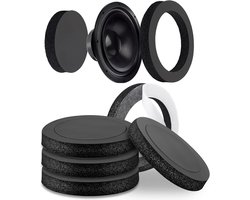 EEEKit 6,5" Luidspreker Schuim Dempers Auto, 4 Stuks Universele Autodeur Luidspreker Geluidsisolatie Ringen, Hoog Terugverend Schuim voor Verbeterde Bass