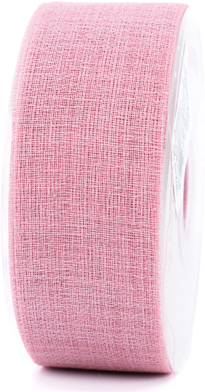 Linnenlook cadeaulint - decoratielint - oudroze - 40 mm x 25 meter