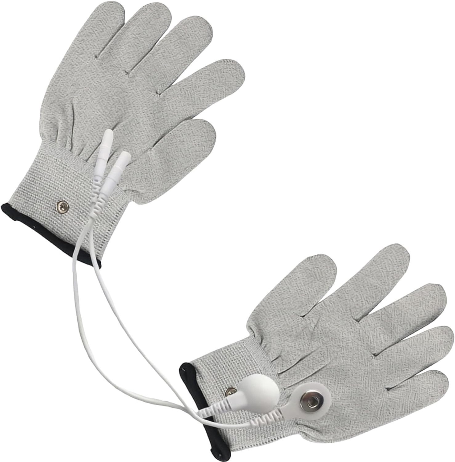 Witte Elektrische Therapiehandschoenen met Zilverdraad Universele Katoenen Massagehandschoenen Xl met Conversielijnen Elastisch Duurzaam Comfortabel voor Massage