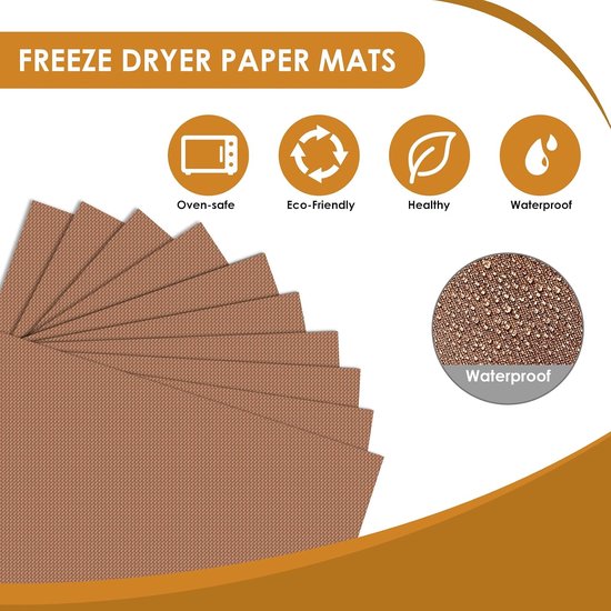 10 stuks dienbladen set voor Harvest Right Freeze Dryer Trays – herbruikbare accessoires voor vriesmachines, glasvezel, helpt voorkomen dat levensmiddelen plakken (17 x 27 cm, goud) — afbeelding 5