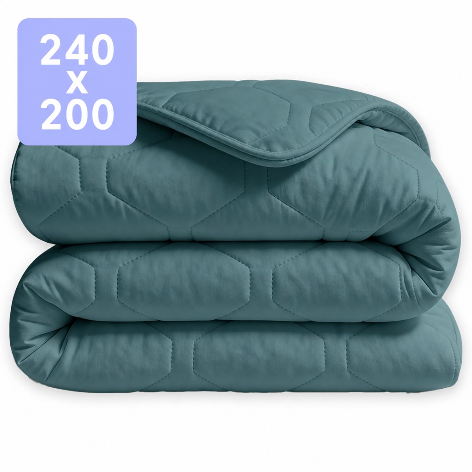 HappyBed Dekbed zonder overtrek 240x200 - Wasbaar Dekbed - Bedrukt dekbed zonder hoes - Hoesloos Dekbed - Lits Jumeaux - Deep Jungle