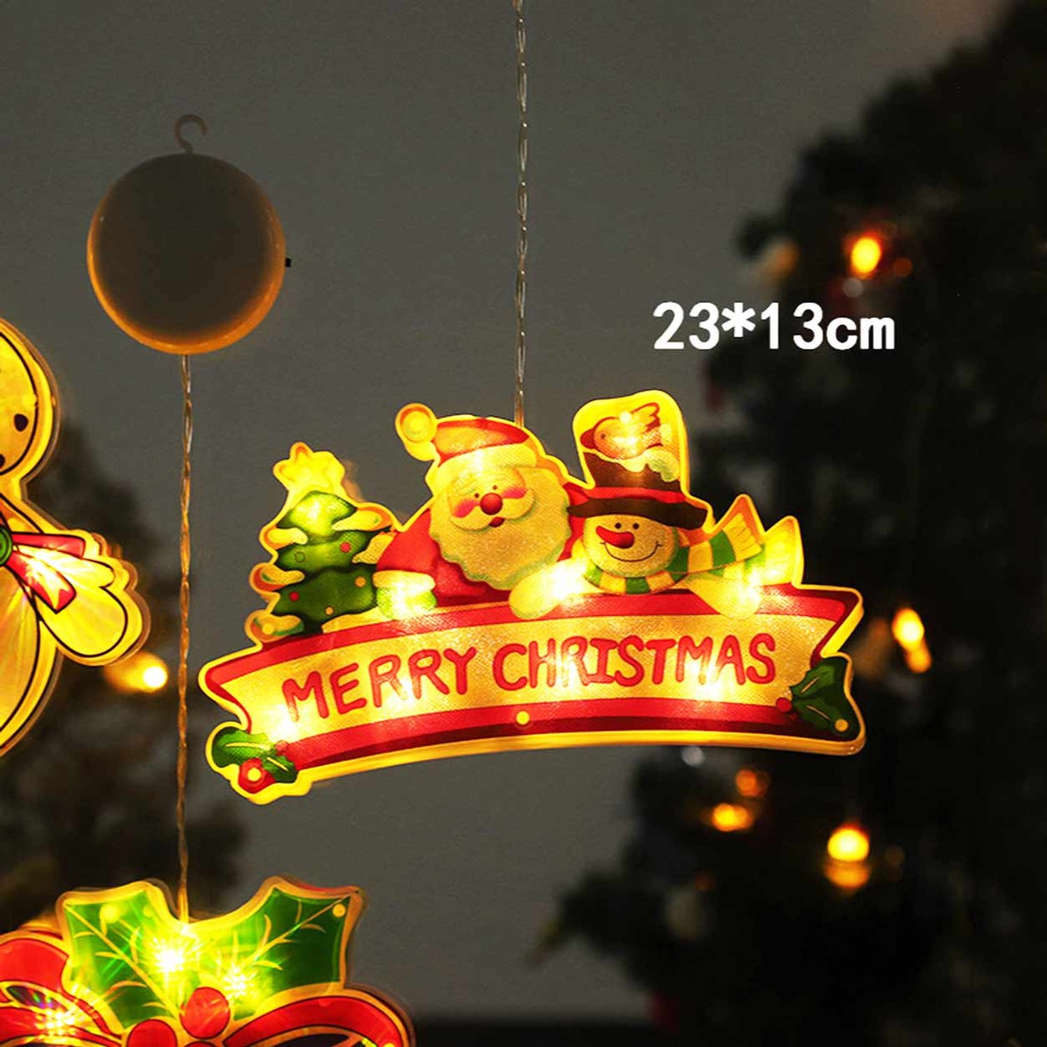 Meedeer LED kerstverlichting(3 led-zuignappen set)-Verlichte kerstfiguren-Voor ramen/opgehangen-Kerst decoratie verlichting-Kerst Raamverlichting(Herten/Sneeuwpoppen/Kerstman) – foto 6