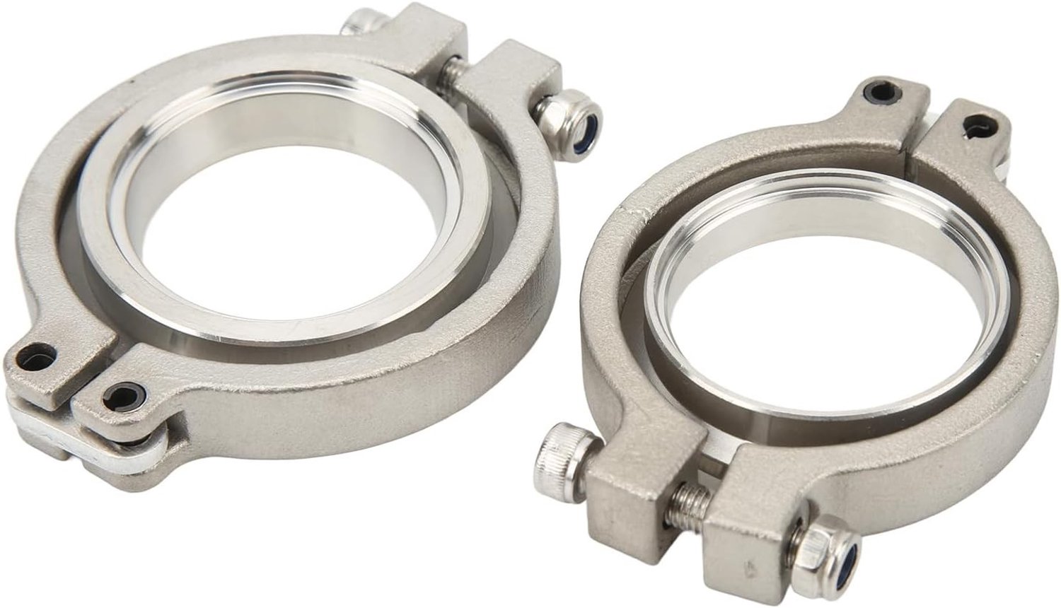 V Band Clamp Set 44mm - RVS Uitlaatklemmen voor Inlaatflens Reparatie en Vervangingen voor Motoren en Voertuigen