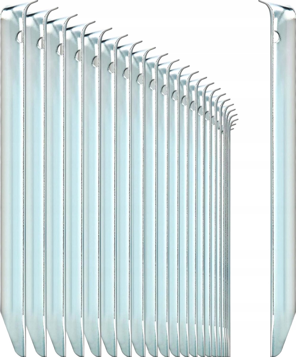 24x Sterke Stalen Tentpennen 17cm Halfrond voor Kamperen