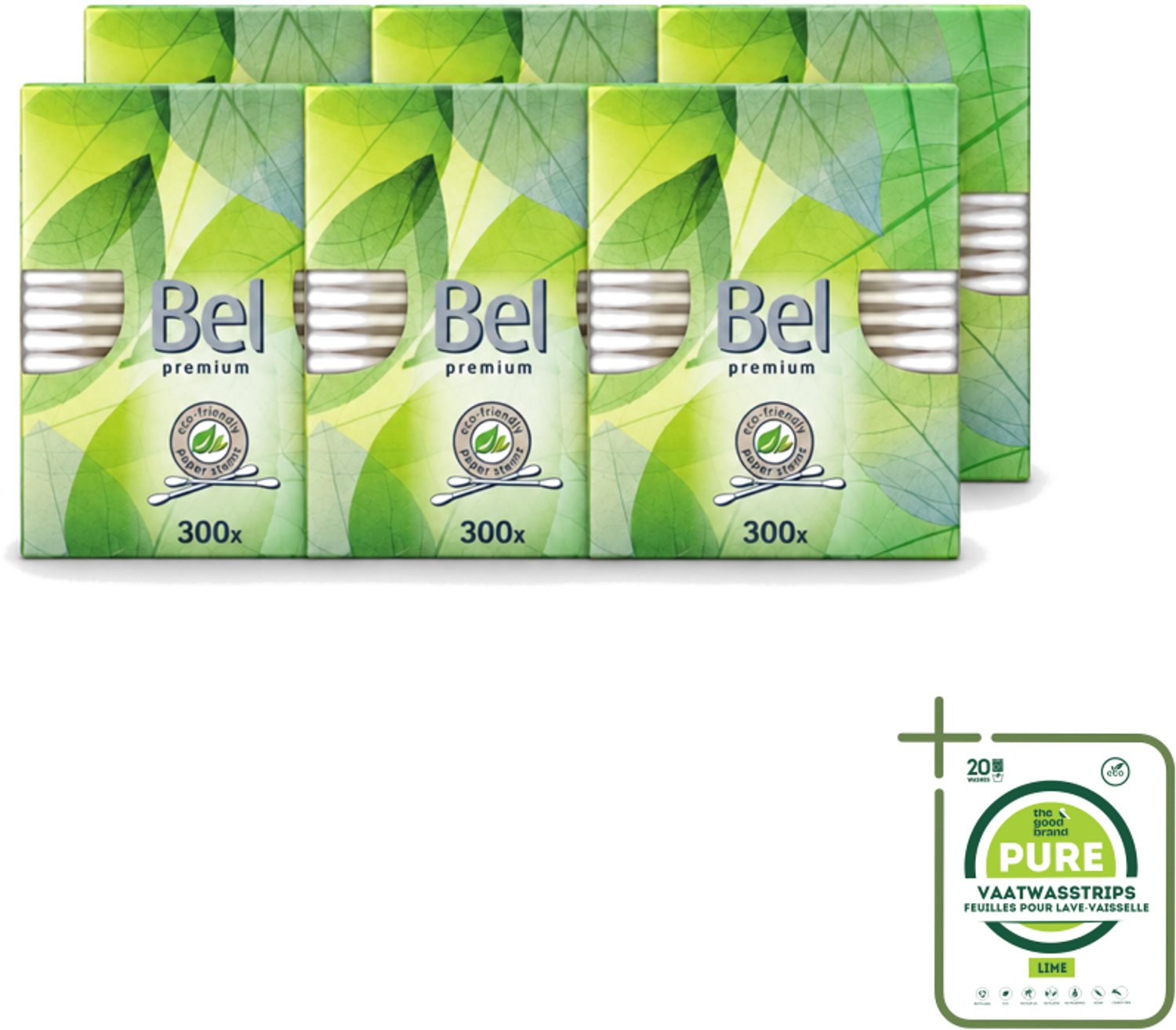 6 x Cotton Buds – Wattenstaafjes – Premium – Katoen - Grootverpakking - Vaatwasstrips - Katoenstaafjes - Wattenstaafjes - Hygiëne - Oorverzorging - Babyhygiëne