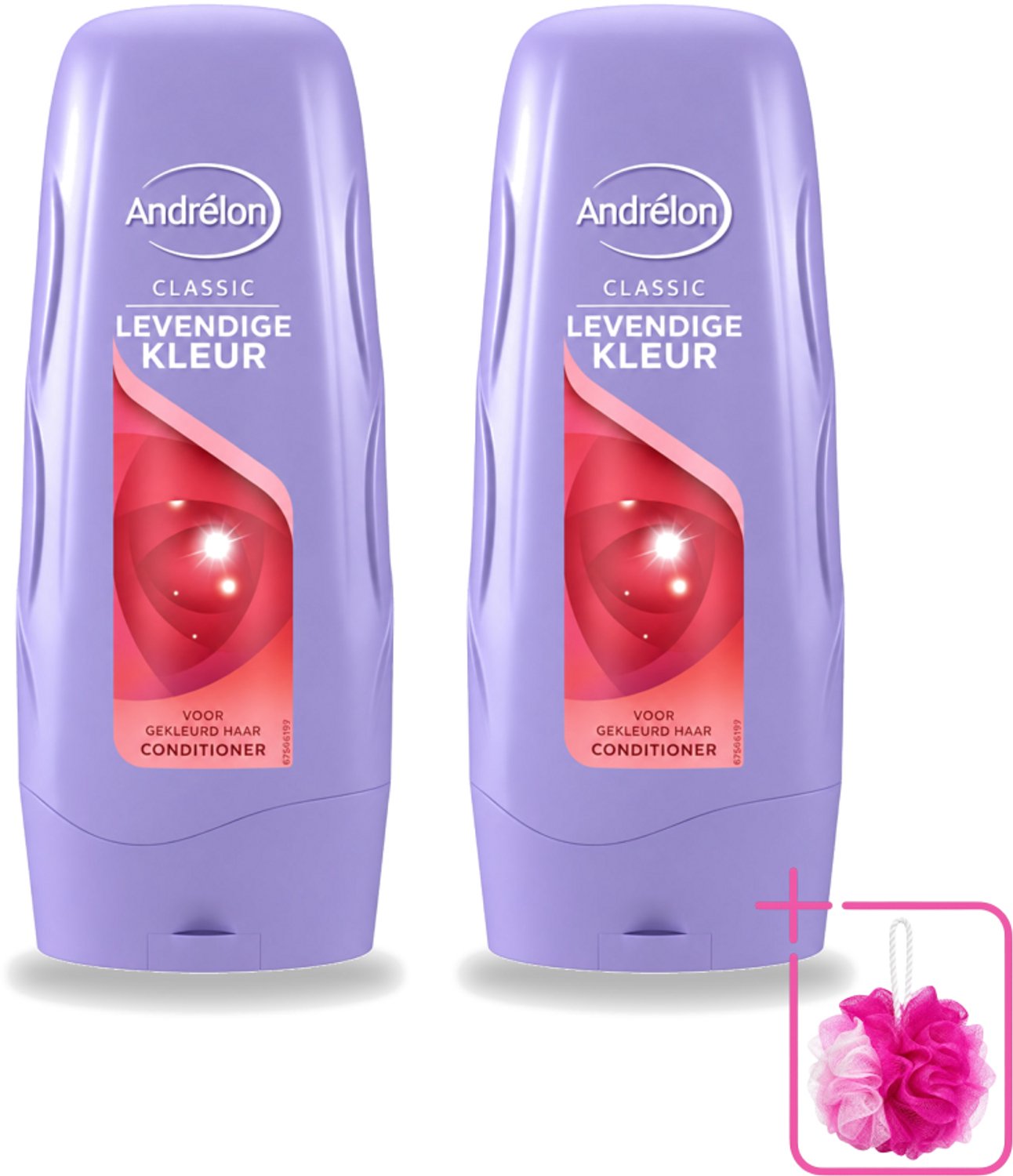 2 x Andrélon - Levendige Kleur - Conditioner - Kleurbehoud & Glans - 300 ml - Bulkverpakking - Gekleurd haar - Douchemop - Kleurbehoud