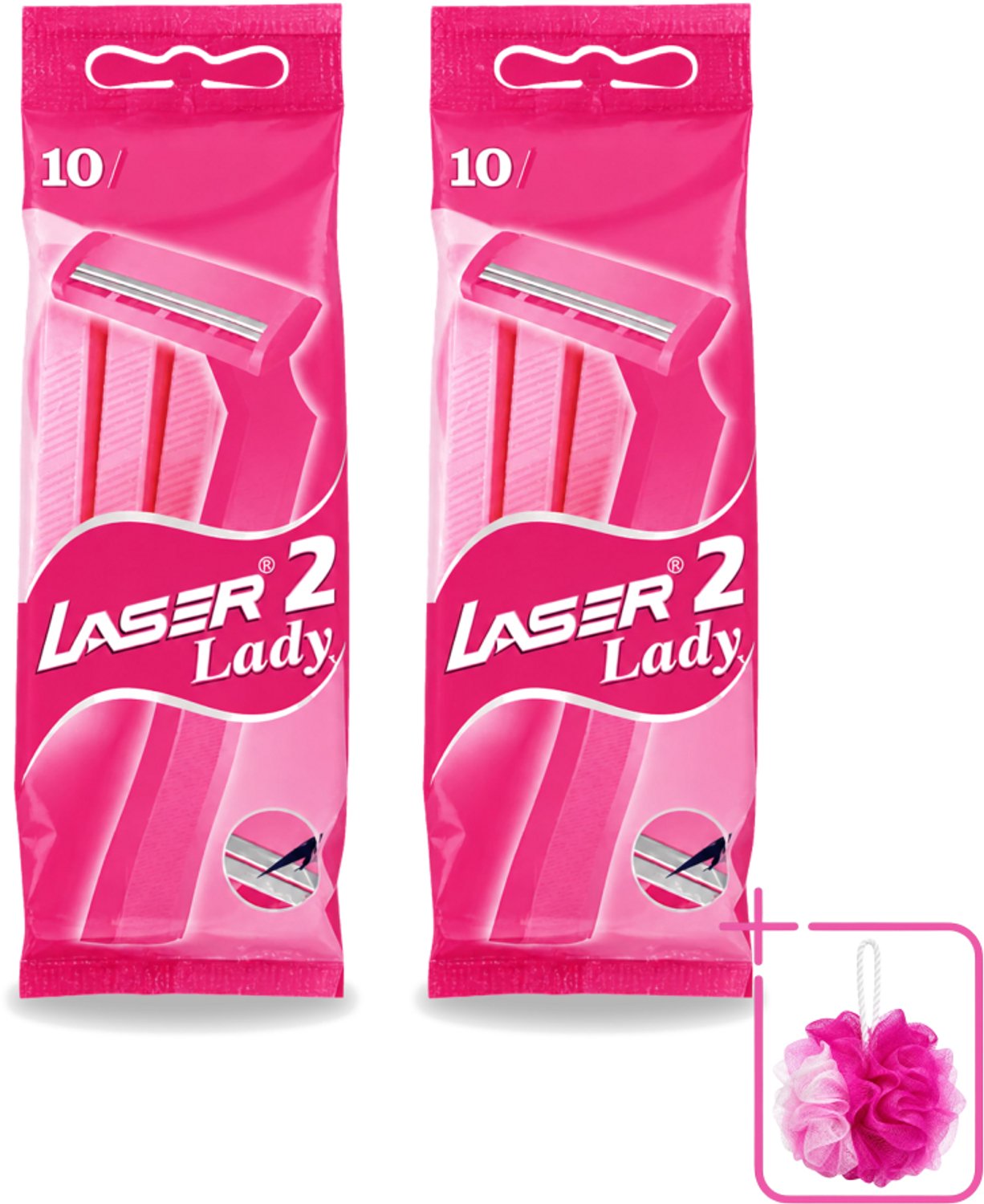 2 x Benson - Laser Twin Women - Wegwerpscheermesjes - Voor Vrouwen - 10 Mesjes - Bulkverpakking - Scheermesje vrouw - Wegwerpscheermesje