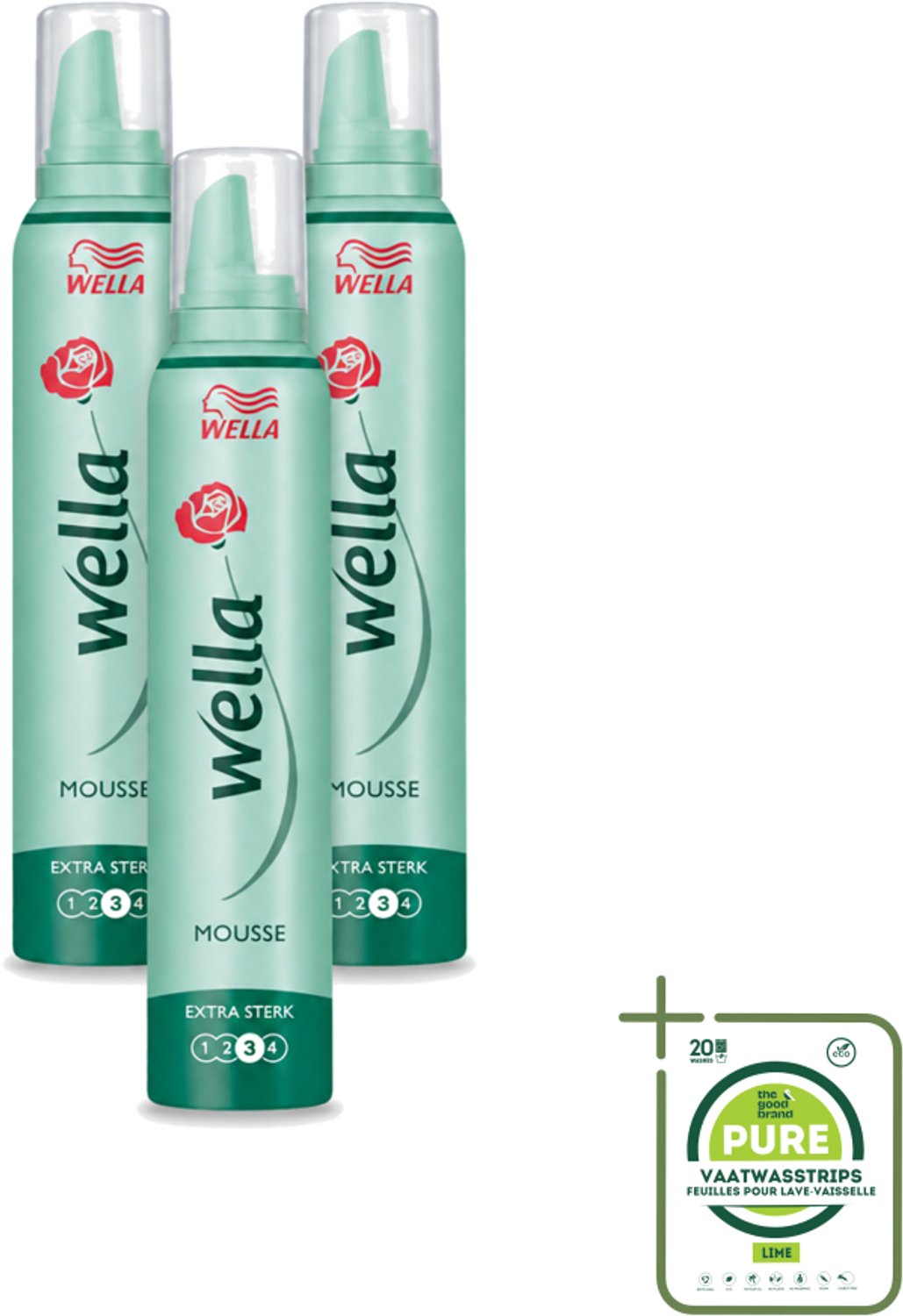 3 x Wella Forte Mousse Extra Strong - Haarmousse - Ultra Sterke Versteviging - Flexibel en Soepel - 200 ml - Grootverpakking - Haarmousse - Haarversteviging - UV Bescherming - Haar Fixatie - Haar Controle