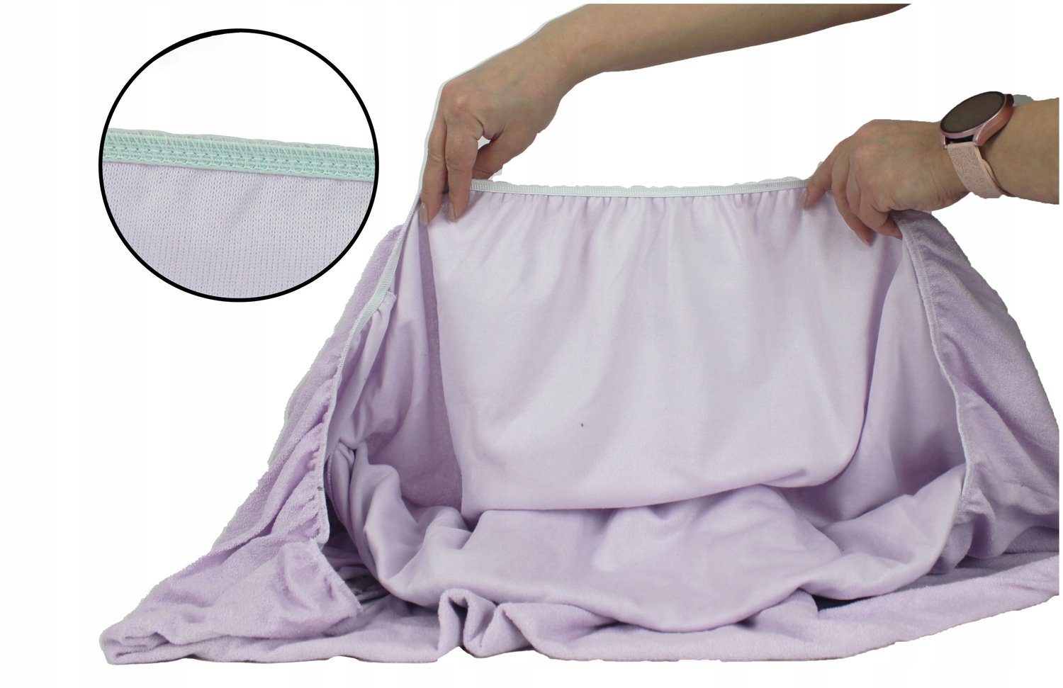 Kam-Pol Hoeslaken Jersey Katoen 100% met Elastiek, Cappuccino, 180x220cm