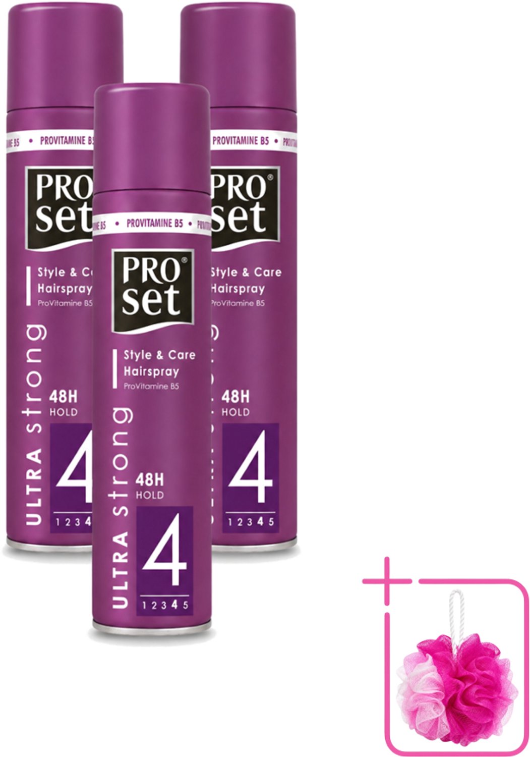 3 x Proset - Haarspray - Ultra Sterk - 48 uur Werking - 250 ml - Bulkverpakking - Haarspray - 48 uur fixatie