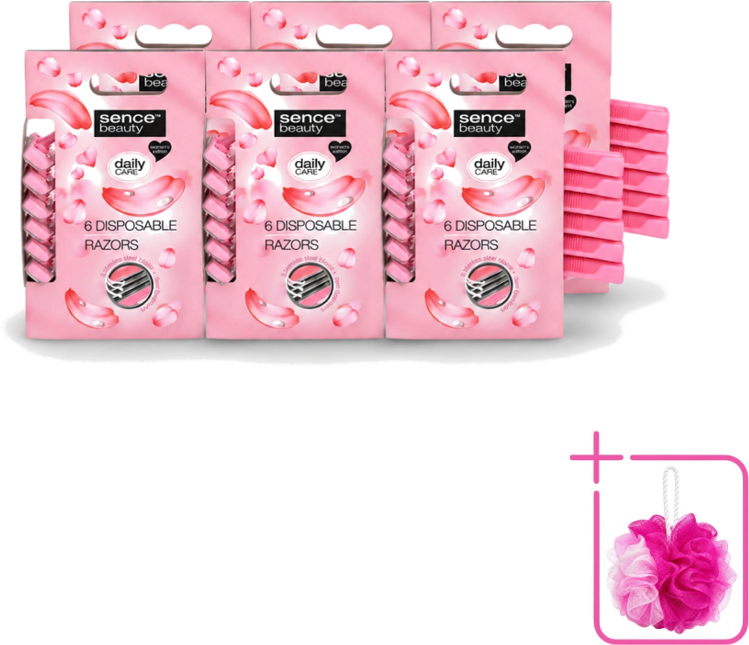 6 x Sence – Wegwerpscheermes – Glad Scheren – Comfort Grip – 6 Wegwerpscheermes - Bulkverpakking - Scheermesje - Scheermes