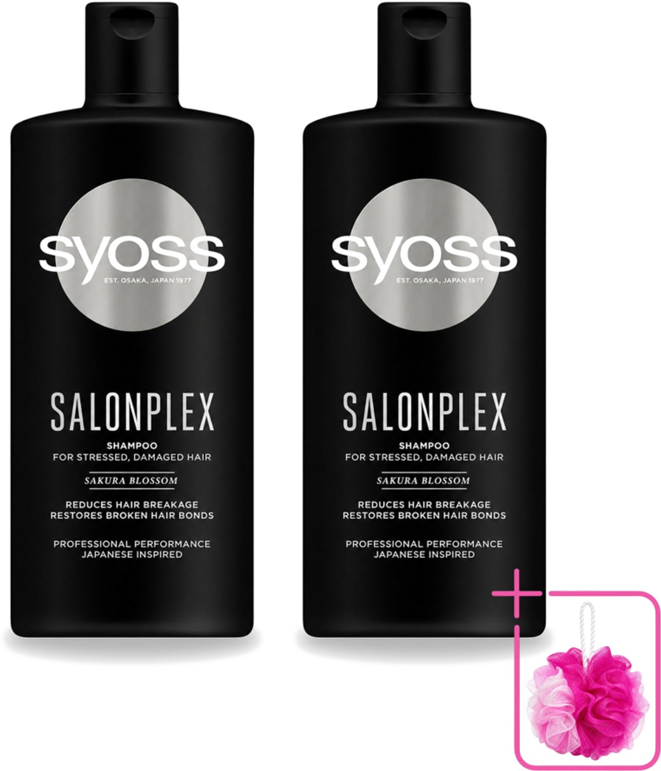 2 x Syoss Salonplex Shampoo - Shampoo - Bescherming - 440 ml - Bulkverpakking - Shampoo haar bescherming - Douchemop - Salonplex shampoo