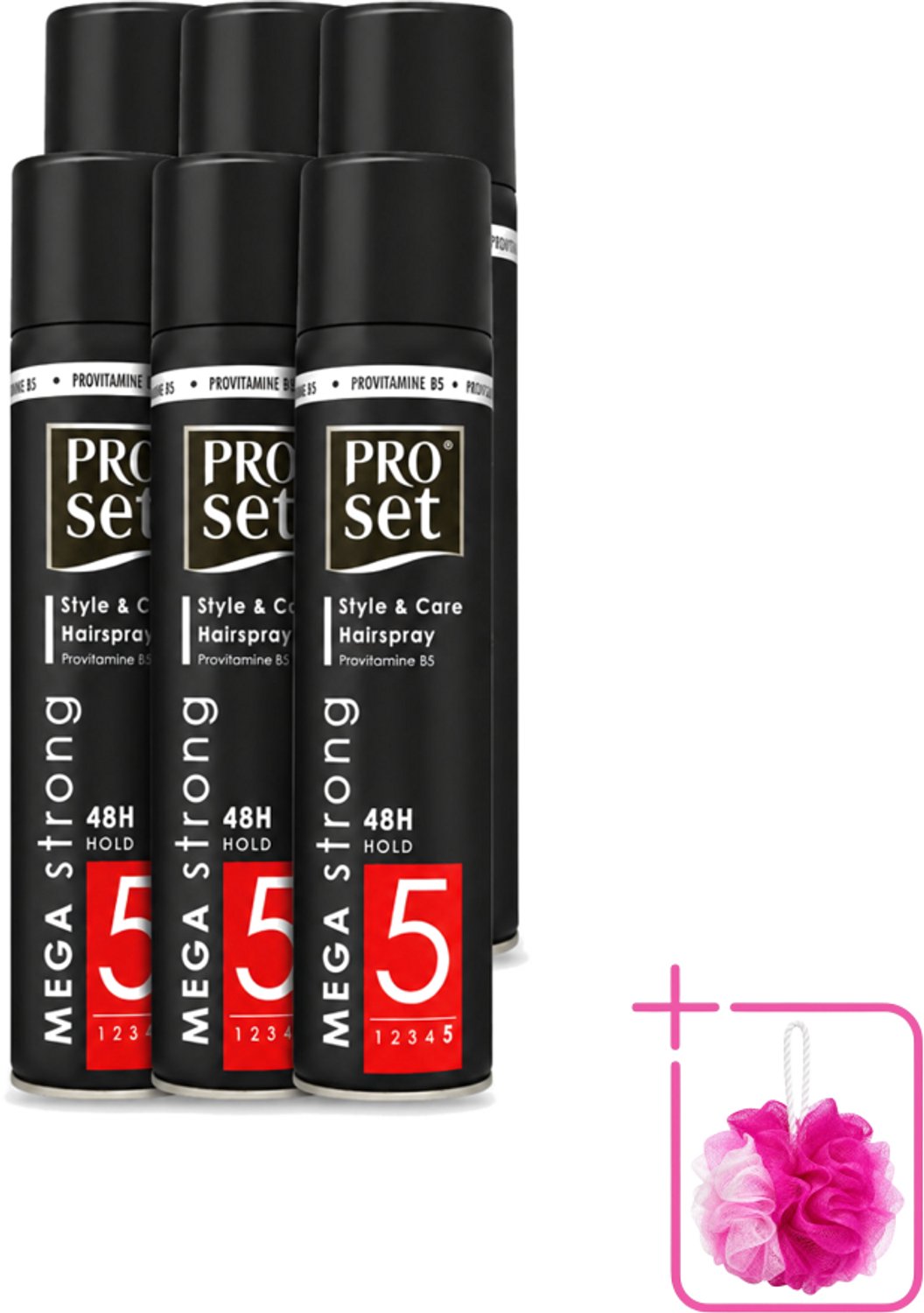 6 x Proset - Haarspray - Mega Strong - 48 uur Werking - 300 ml - Bulkverpakking - Haarspray - Sterk haarspray