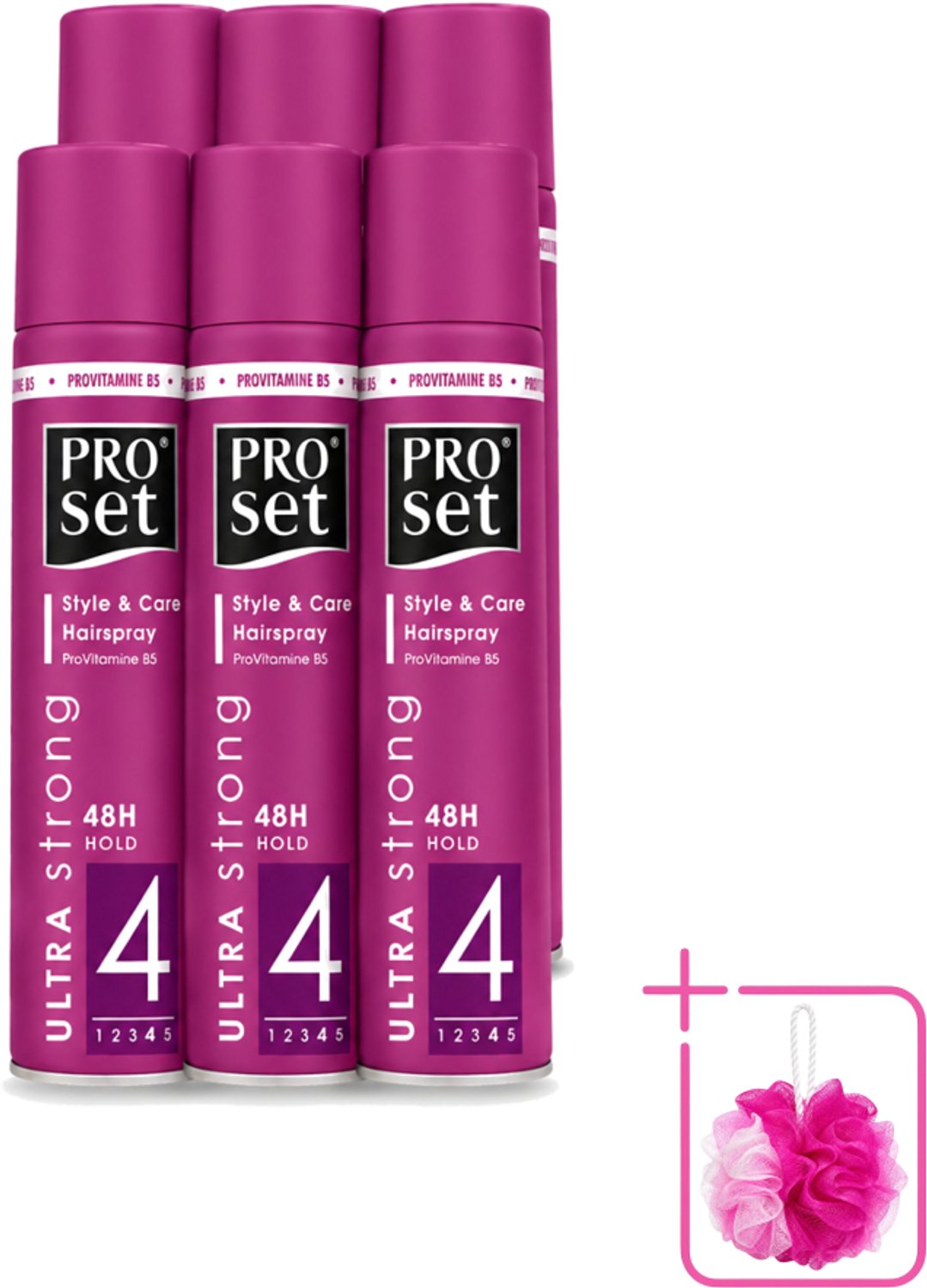6 x Proset - Haarspray - Ultra Sterk - 48 uur Werking - 250 ml - Bulkverpakking - Haarspray - Haarspray 48 uur