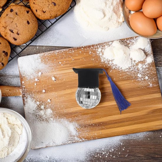 6 Stuks Graduation Hoed Met Franje Feestelijke Afwerking Voor Cupcakes Taarten Tijdens Afstudeerfeesten — afbeelding 2