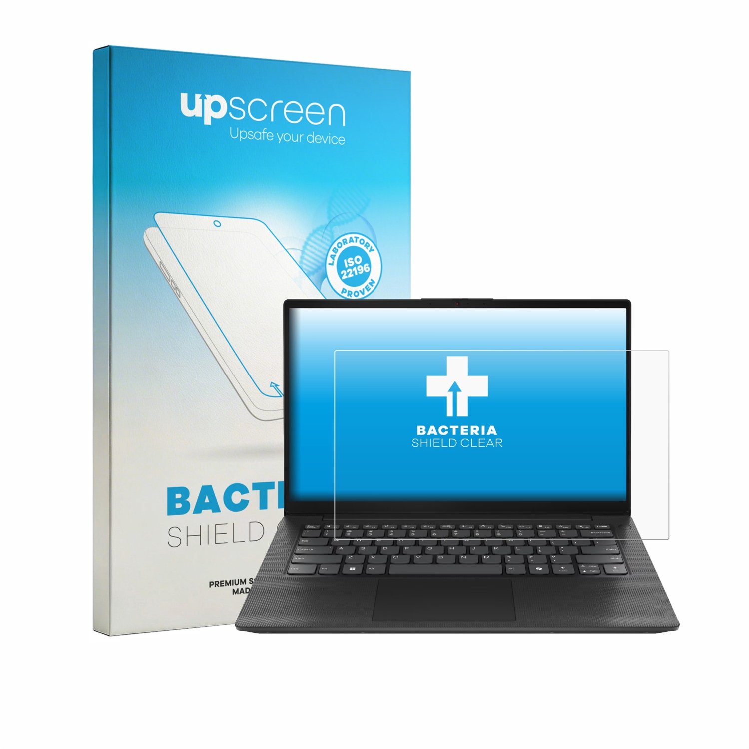 upscreen - Screenprotector voor Lenovo Prima 14 IWC - Folie Beschermfolie transparant antibacterieel