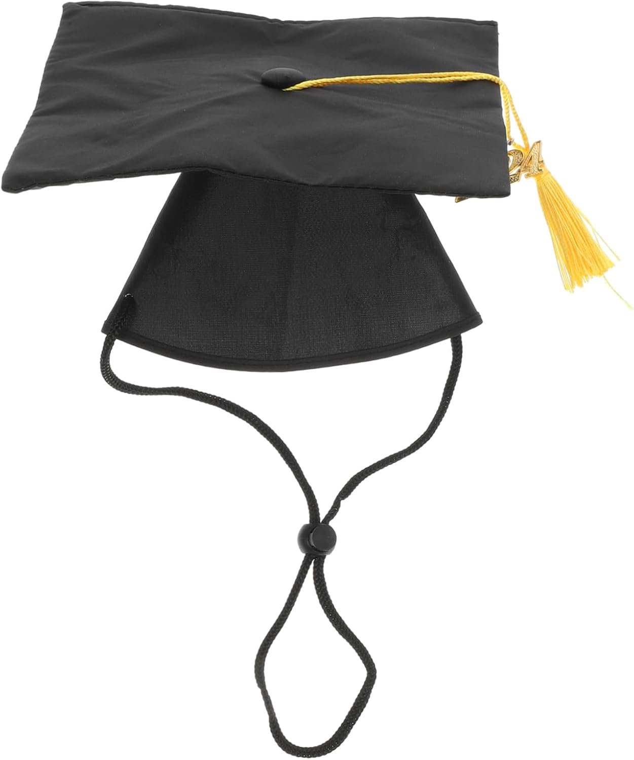 Happyyami 2024 afstudeerpetten voor huisdieren hond verjaardagsfeestje hoeden voor honden Graduatie afstudeerpet hond kat afstudeerpet puppy afstudeer hoed lap Black