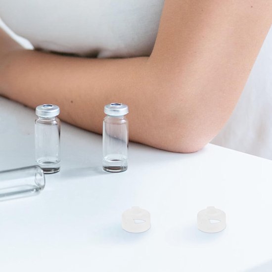 100 Stuks Frosted Tear Off Vial Caps Secure Flip Top Bottle Lids For Beauty And Laboratory Use Leakproof Dustproof Sealing Covers For Sample Storage And Travel — afbeelding 4