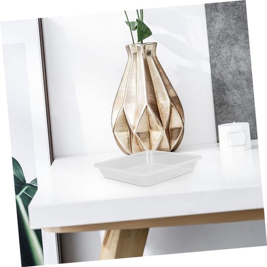 8 Stuks Bloempotschaal Tuinschotel Lekbak Plantenbak Drainagebak Bloempot Basis Potting Tray Bloempot Serveerschaal Plantenschotels Voor Binnen Schotel Schaal Transparant Pp — afbeelding 2