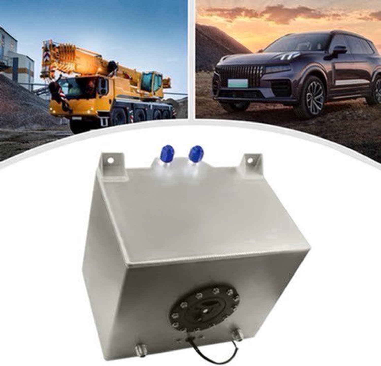 Brandstof Jerrycan - 20 Liter - Benzine of Diesel - met Tuit en Ontluchtingsnippel - Brandstoftank - Universele oliebox - met antislipschuim - voor trams en vrachtwagens - Zilver