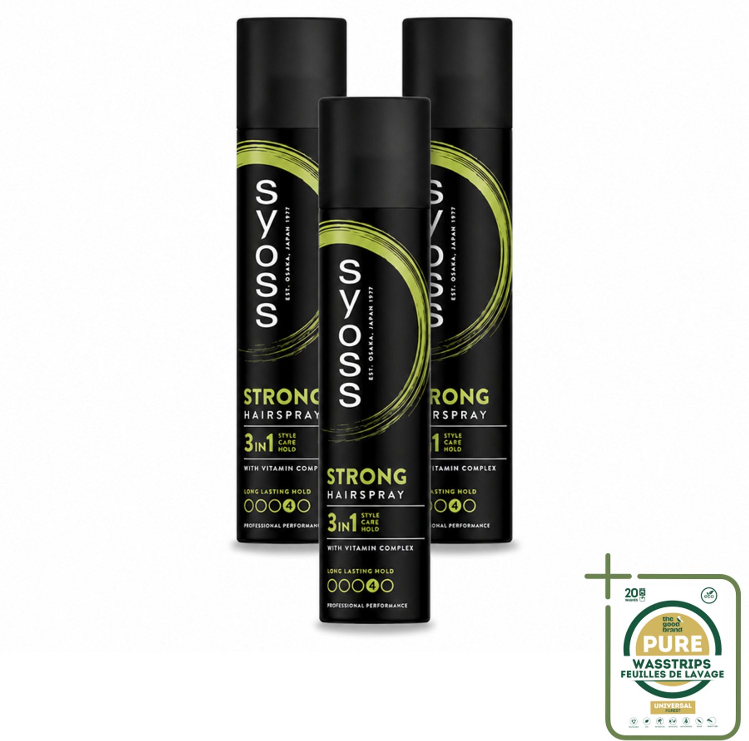 3 x Syoss - Strong Hold - Haarspray - Sterke Fixatie - 300 ml - Haarspray - Sterke Fixatie - Styling - Haarverzorging - Haarherstel