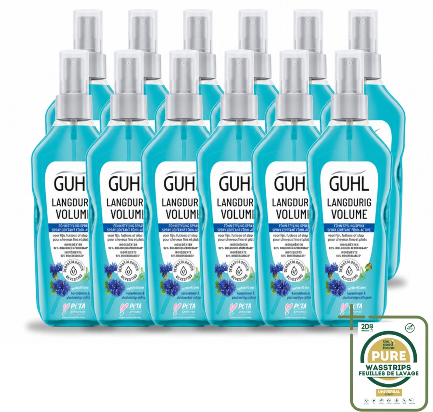 12 x Guhl - Styling Spray - Föhn Active - 125 ml - Wasstrips - Haarspray - Volume - Grip - Body - Haartype