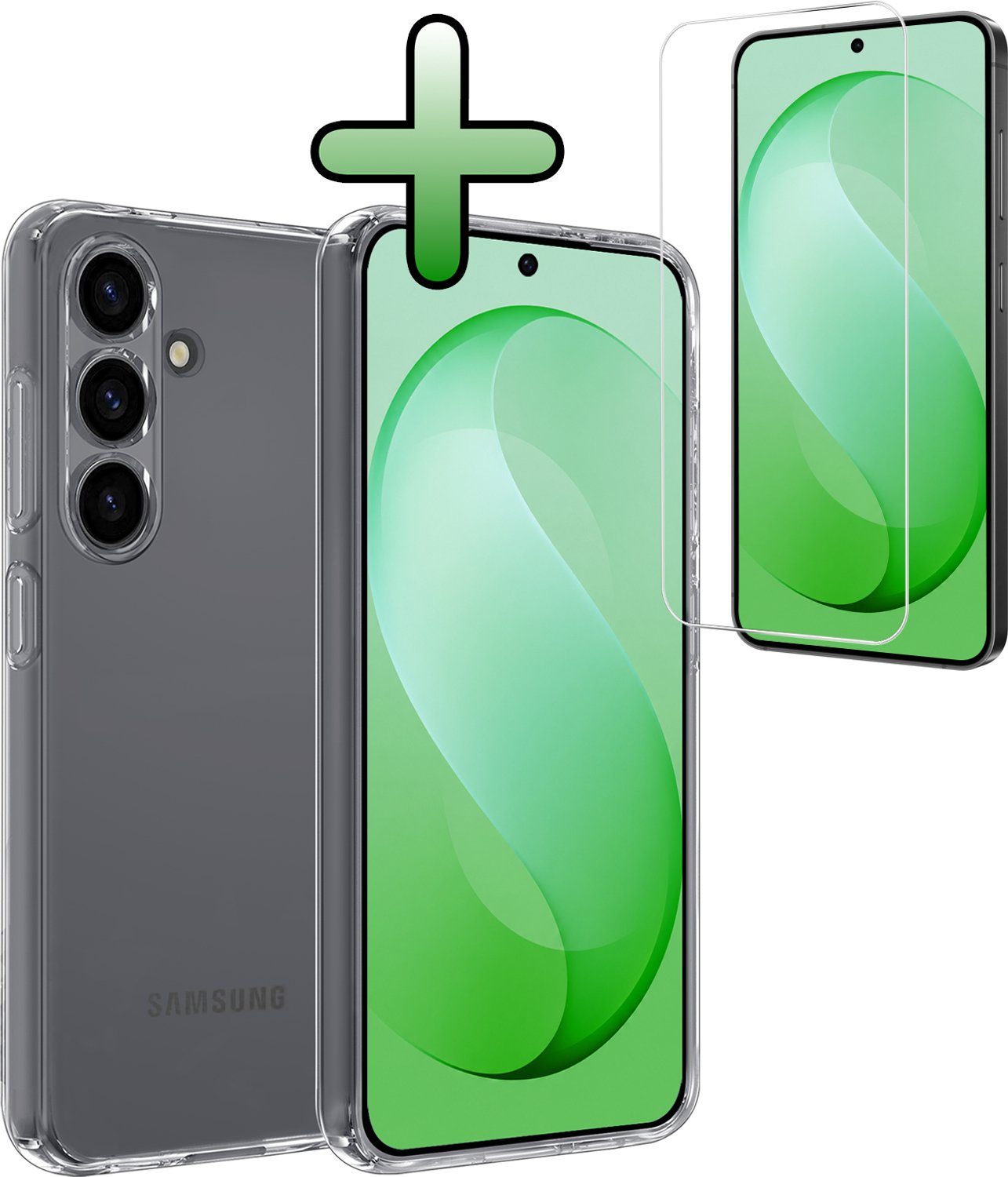 Hoesje Met Screenprotector - Geschikt voor Samsung Galaxy S26 FE - Sterk & Shockproof - Back Cover - Siliconen Case - Telefoon Hoes - Transparant