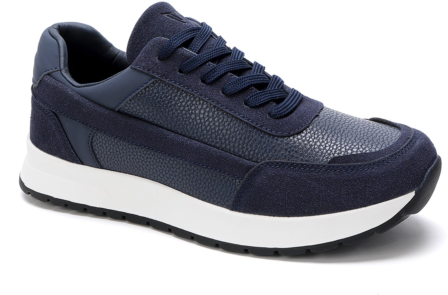 Vinto® Heren Schoenen - Lichtgewicht Sneakers - Nette Schoenen - Rubberen Zool - Met Veters - Blauw - Maat 45
